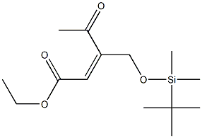 3-[(tert-Butyldimethylsiloxy)methyl]-4-oxo-2-pentenoic acid ethyl ester Struktur