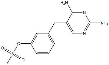 2,4-Diamino-5-[3-methylsulfonyloxybenzyl]pyrimidine Struktur