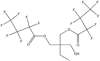 Bis(heptafluorobutanoic acid)2-ethyl-2-hydroxymethyl-1,3-propanediyl ester Struktur