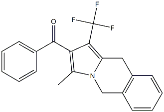 1-Trifluoromethyl-2-benzoyl-3-methyl-5,10-dihydropyrrolo[1,2-b]isoquinoline Struktur