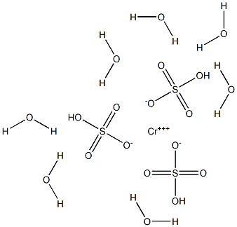 Chromium hydrogensulphate heptahydrate Struktur