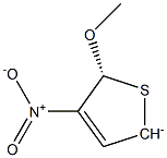 (5R)-4-Nitro-5-methoxy-2,5-dihydrothiophen-2-ide Struktur