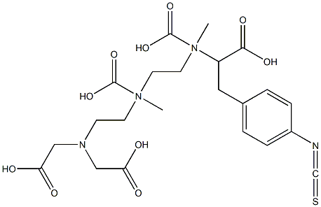 2-[N-Carboxymethyl-N-[2-[N-carboxymethyl-N-[2-[bis(carboxymethyl)amino]ethyl]amino]ethyl]amino]-3-(4-isothiocyanatophenyl)propionic acid Struktur