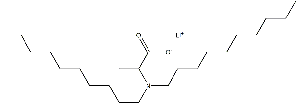 2-(Didecylamino)propanoic acid lithium salt Struktur