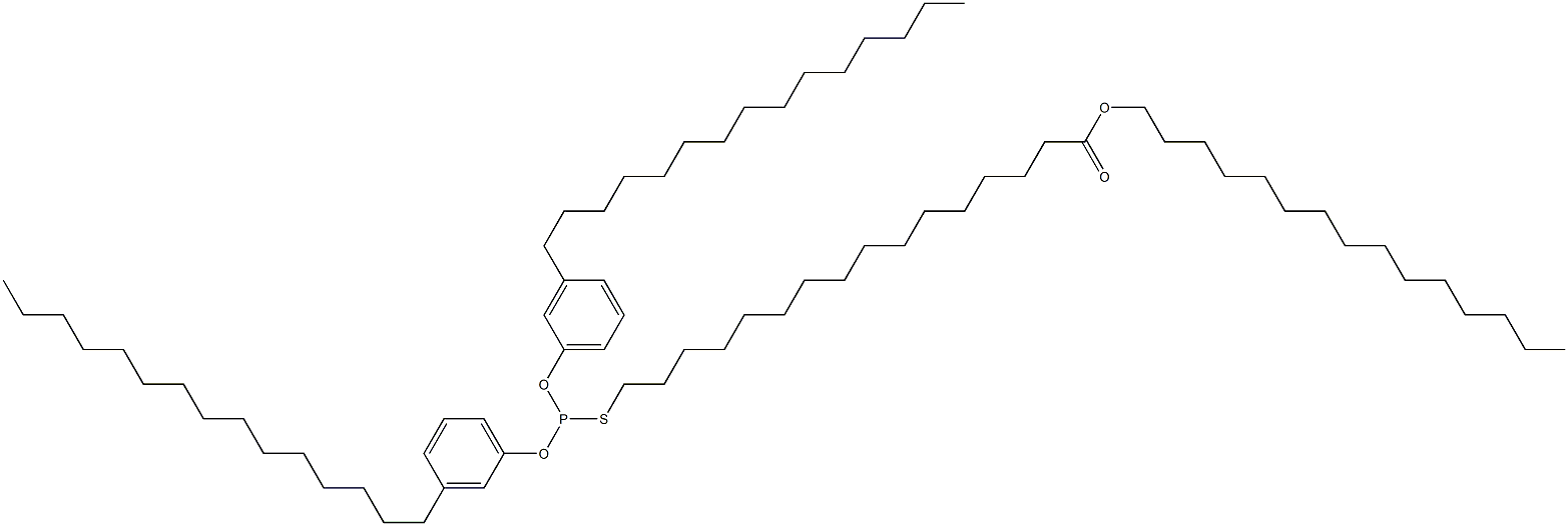 Thiophosphorous acid O,O-bis(3-pentadecylphenyl)S-(16-pentadecyloxy-16-oxohexadecyl) ester Struktur