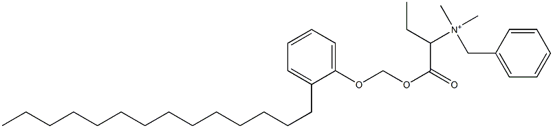 N,N-Dimethyl-N-benzyl-N-[1-[[(2-tetradecylphenyloxy)methyl]oxycarbonyl]propyl]aminium Struktur