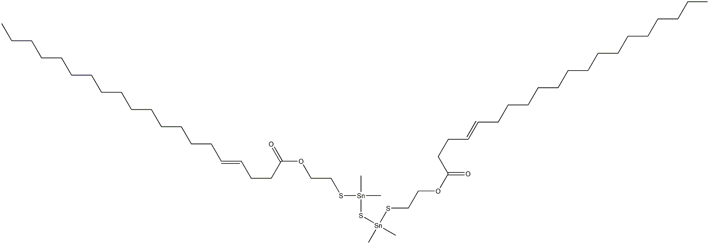 Bis[dimethyl[[2-(3-nonadecenylcarbonyloxy)ethyl]thio]stannyl] sulfide Struktur