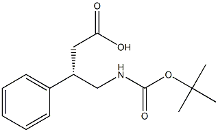 (S)-4-[(tert-Butyloxycarbonyl)amino]-3-phenylbutanoic acid Struktur