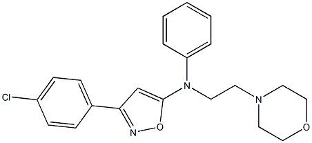 5-[N-Phenyl-N-(2-morpholinoethyl)amino]-3-(4-chlorophenyl)isoxazole Struktur