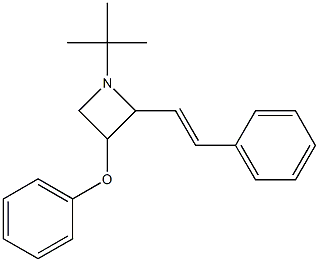 1-(1,1-Dimethylethyl)-3-phenoxy-2-[(E)-2-phenylethenyl]azetidine Struktur