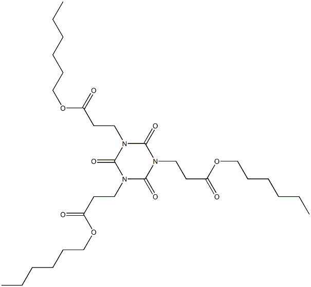 2,4,6-Trioxo-1,3,5-triazine-1,3,5(2H,4H,6H)-tripropionic acid trihexyl ester Struktur