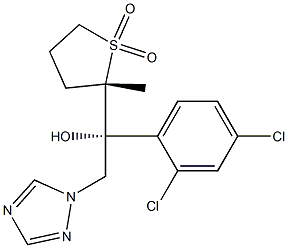 (1R)-1-(2,4-Dichlorophenyl)-1-[[(2R)-tetrahydro-2-methylthiophene 1,1-dioxide]-2-yl]-2-(1H-1,2,4-triazol-1-yl)ethanol Struktur