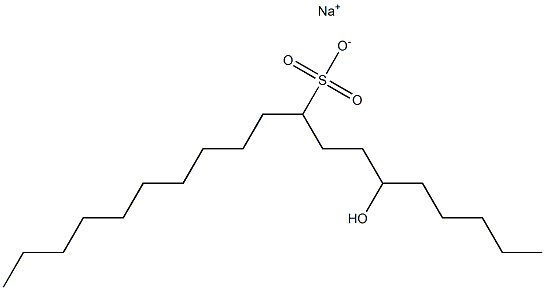 6-Hydroxynonadecane-9-sulfonic acid sodium salt Struktur