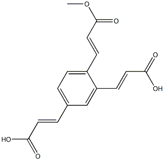 3,3',3''-(1,2,4-Benzenetriyl)tris(acrylic acid methyl) ester Struktur