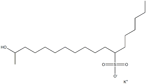 17-Hydroxyoctadecane-7-sulfonic acid potassium salt Struktur