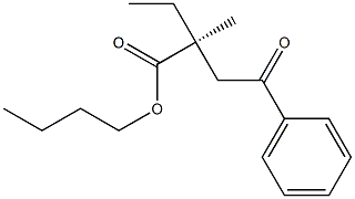 (S)-2-Methyl-2-ethyl-3-benzoylpropionic acid butyl ester Struktur