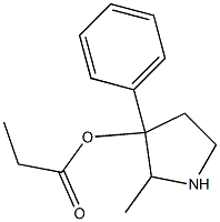 2-Methyl-3-phenylpyrrolidin-3-ol propionate Struktur