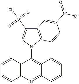 9-(3-Chlorosulfonyl-5-nitro-1H-indol-1-yl)acridine Struktur