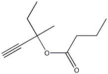 Butyric acid 3-methyl-1-pentyn-3-yl ester Struktur