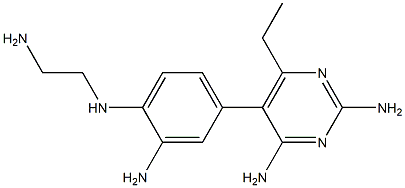 2,4-Diamino-6-ethyl-5-(3-amino-4-[(2-aminoethyl)amino]phenyl)pyrimidine Struktur