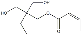 Isocrotonic acid 2,2-bis(hydroxymethyl)butyl ester Struktur