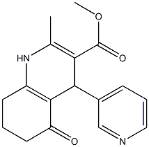 1,4,5,6,7,8-Hexahydro-2-methyl-4-(3-pyridinyl)-5-oxoquinoline-3-carboxylic acid methyl ester Struktur