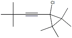 1-(3,3-Dimethyl-1-butynyl)-1-chloro-2,2,3,3-tetramethylcyclopropane Struktur