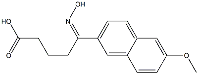 5-(Hydroxyimino)-5-[6-methoxy-2-naphtyl]valeric acid Struktur