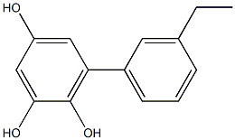 6-(3-Ethylphenyl)benzene-1,2,4-triol Struktur