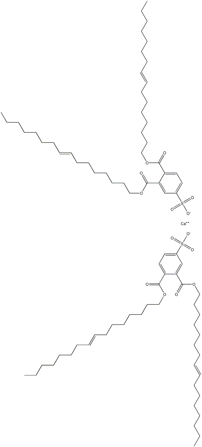 Bis[3,4-di(8-hexadecenyloxycarbonyl)benzenesulfonic acid]calcium salt Struktur