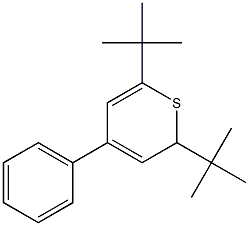 2,6-Di-tert-butyl-4-phenyl-2H-thiopyran Struktur