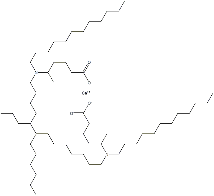 Bis[5-(didodecylamino)hexanoic acid]calcium salt Struktur