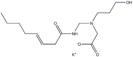 N-(3-Hydroxypropyl)-N-(3-octenoylaminomethyl)glycine potassium salt Struktur