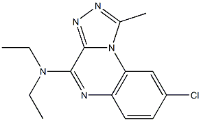 8-Chloro-4-diethylamino-1-methyl[1,2,4]triazolo[4,3-a]quinoxaline Struktur