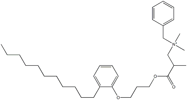 N,N-Dimethyl-N-benzyl-N-[2-[[3-(2-undecylphenyloxy)propyl]oxycarbonyl]propyl]aminium Struktur