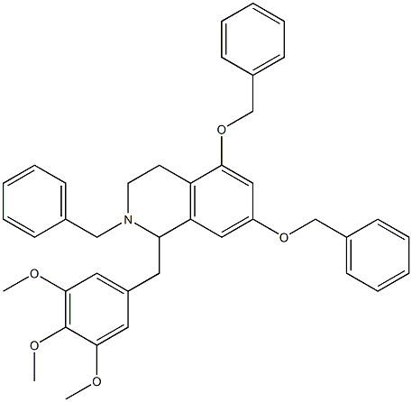 2-Benzyl-5,7-bis(benzyloxy)-1,2,3,4-tetrahydro-1-(3,4,5-trimethoxybenzyl)isoquinoline Struktur