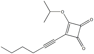 4-Isopropyloxy-3-(1-hexynyl)-3-cyclobutene-1,2-dione Struktur