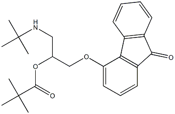 4-(3-tert-Butylamino-2-pivalyloxypropoxy)-9H-fluoren-9-one Struktur