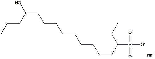 13-Hydroxyhexadecane-3-sulfonic acid sodium salt Struktur