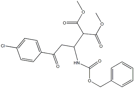 2-[1-[(Benzyloxycarbonyl)amino]-3-oxo-3-(4-chlorophenyl)propyl]malonic acid dimethyl ester Struktur