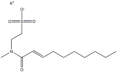 N-(2-Decenoyl)-N-methyltaurine potassium salt Struktur