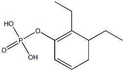 Phosphoric acid diethyl(1,5-cyclohexadienyl) ester Struktur