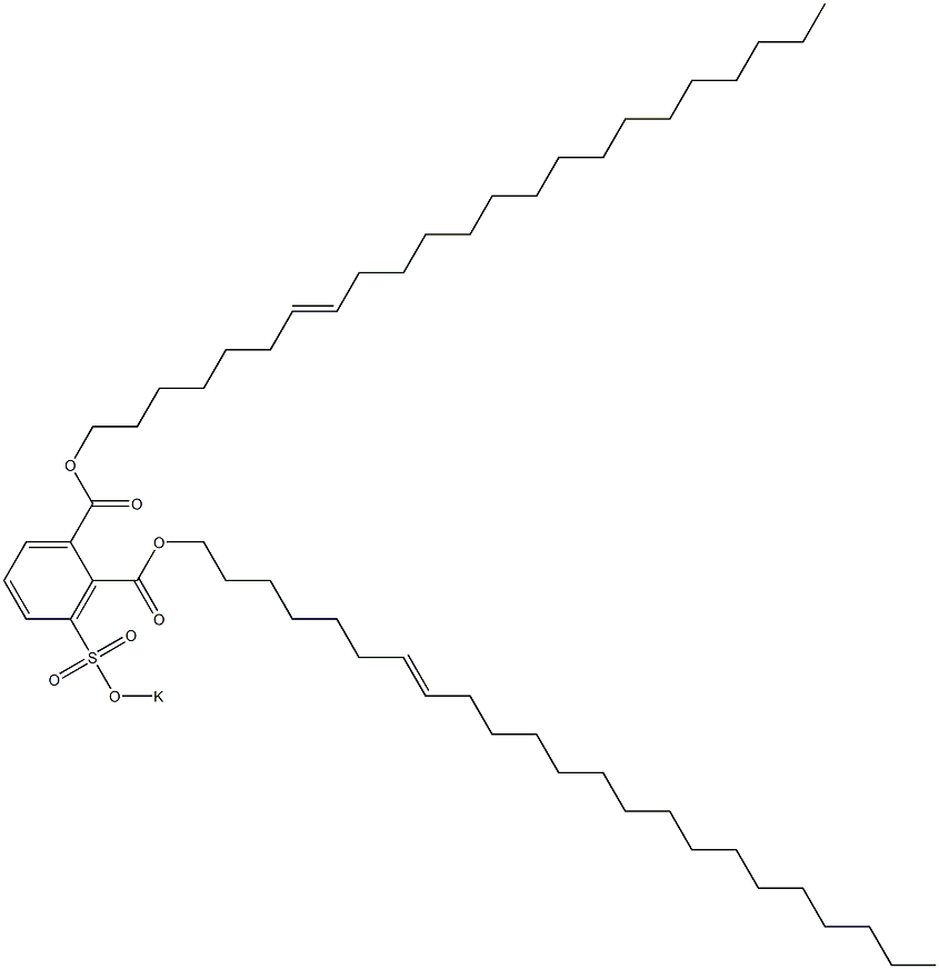 3-(Potassiosulfo)phthalic acid di(7-tricosenyl) ester Struktur