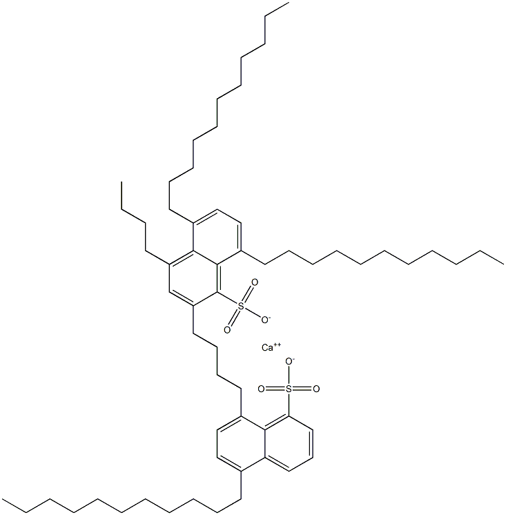 Bis(5,8-diundecyl-1-naphthalenesulfonic acid)calcium salt Struktur