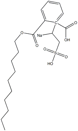 Phthalic acid 1-decyl 2-(1-sodiosulfoethyl) ester Struktur