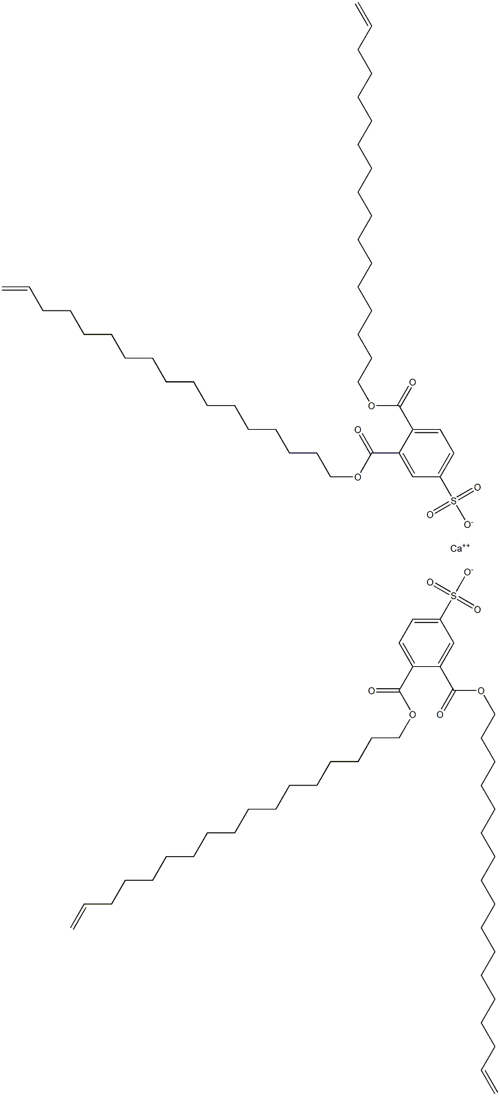 Bis[3,4-di(16-heptadecenyloxycarbonyl)benzenesulfonic acid]calcium salt Struktur