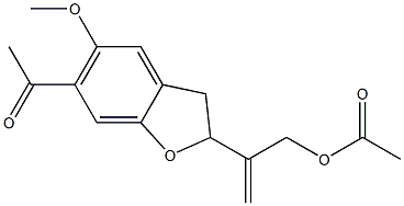 2-(1-Acetyloxymethylethenyl)-5-methoxy-6-acetyl-2,3-dihydrobenzofuran Struktur