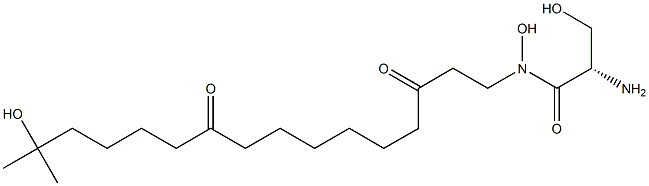 (2S)-2-Amino-N,3-dihydroxy-N-(3,10-dioxo-15-hydroxy-15-methylhexadecyl)propanamide Struktur