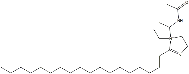 1-[1-(Acetylamino)ethyl]-1-ethyl-2-(1-octadecenyl)-2-imidazoline-1-ium Struktur