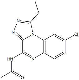 4-Acetylamino-8-chloro-1-ethyl[1,2,4]triazolo[4,3-a]quinoxaline Struktur